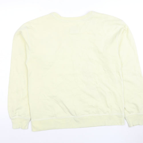 Abercrombie & Fitch Women's Beige Sweatshirt Small Cotton Blend Crew Neck