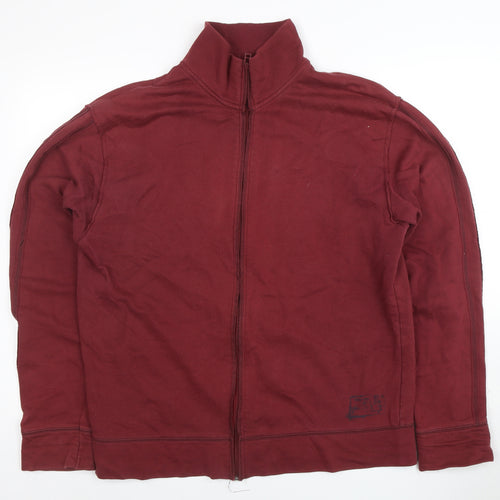 Debenhams Men’s Red Full Zip Fleece Sweatshirt Size L