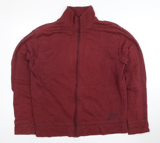 Debenhams Men’s Red Full Zip Fleece Sweatshirt Size L