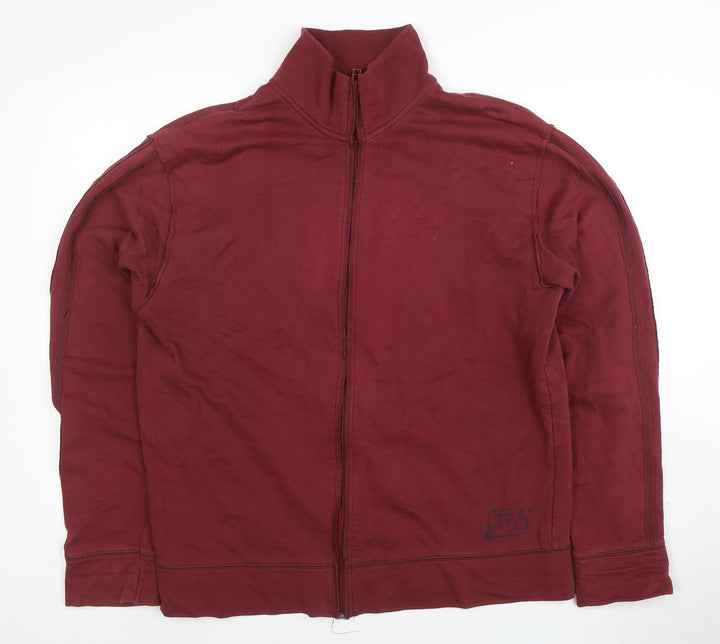Debenhams Men’s Red Full Zip Fleece Sweatshirt Size L