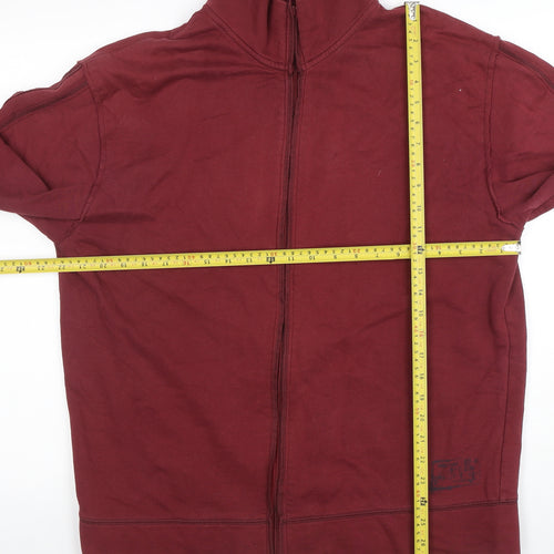 Debenhams Men’s Red Full Zip Fleece Sweatshirt Size L