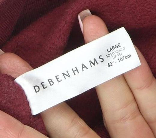 Debenhams Men’s Red Full Zip Fleece Sweatshirt Size L