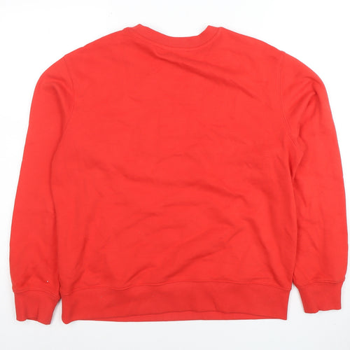 Marks and Spencer Womens Red Rhinestone Pullover Sweatshirt Size S