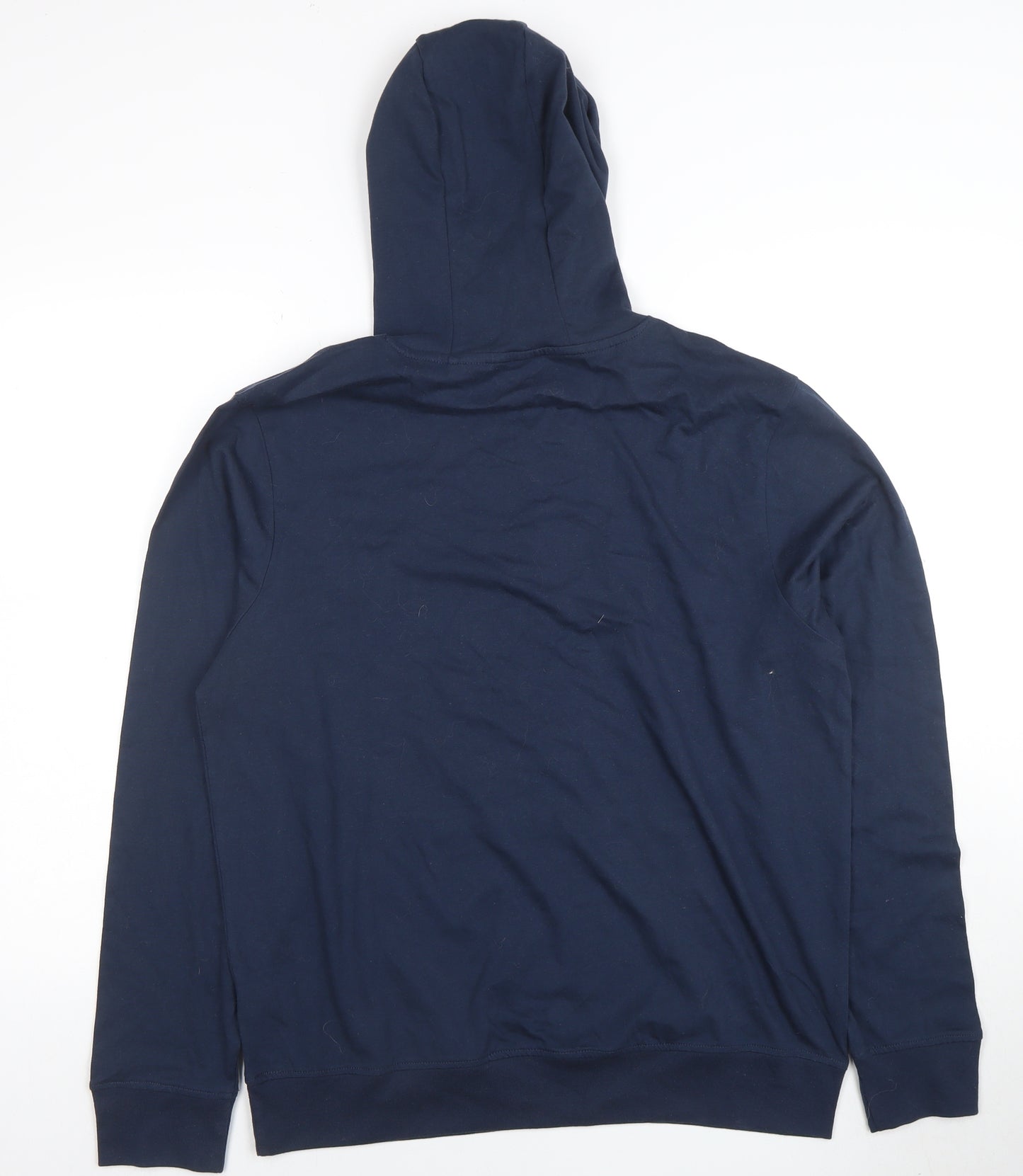 Threadbare Men's Blue Pullover Hoodie L Long Sleeve Cotton Blend
