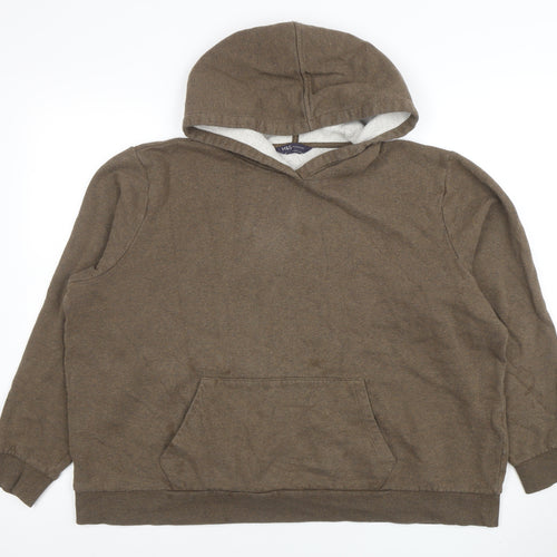 Marks and Spencer Women Brown Pullover Hoodie XL Cotton Blend