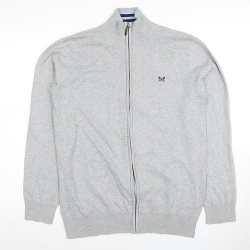 Crew Clothing Company Men's Grey Full Zip Cotton Sweatshirt M