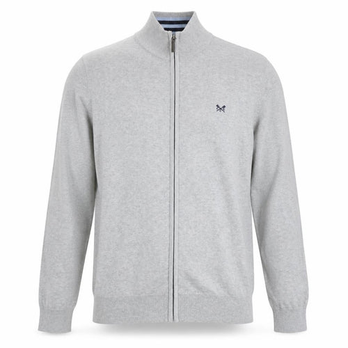 Crew Clothing Company Men's Grey Full Zip Cotton Sweatshirt M