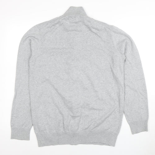 Crew Clothing Company Men's Grey Full Zip Cotton Sweatshirt M
