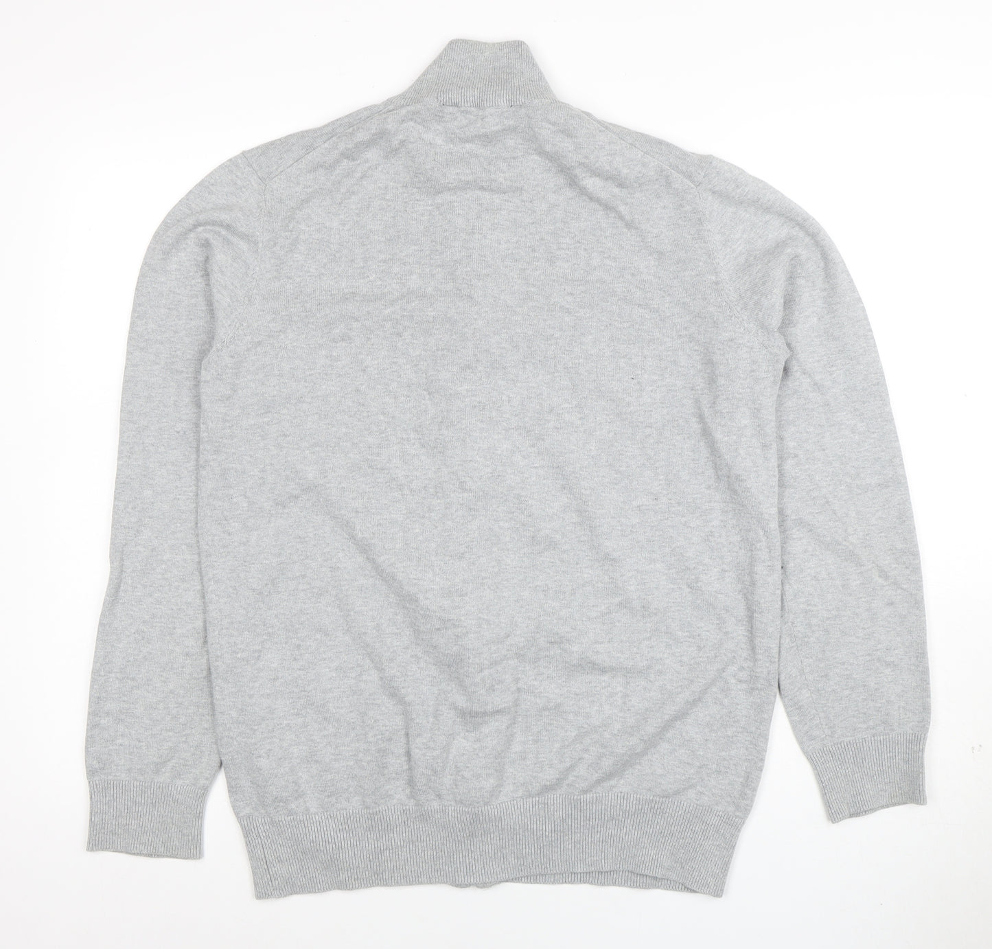 Crew Clothing Company Men's Grey Full Zip Cotton Sweatshirt M