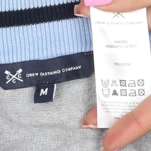 Crew Clothing Company Men's Grey Full Zip Cotton Sweatshirt M