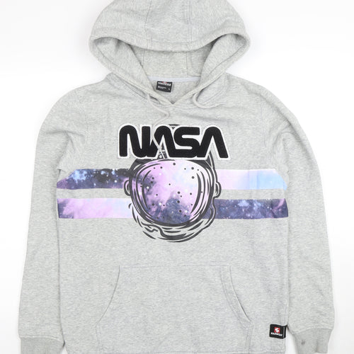 Southpole Men’s Grey NASA Pullover Hoodie Size L Regular Fit