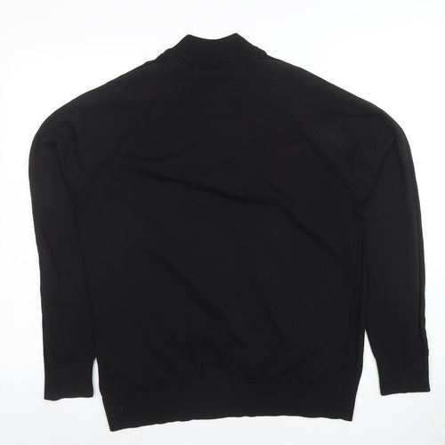 Marks and Spencer Men’s Black 1/2 Zip Knitted Sweatshirt Size L