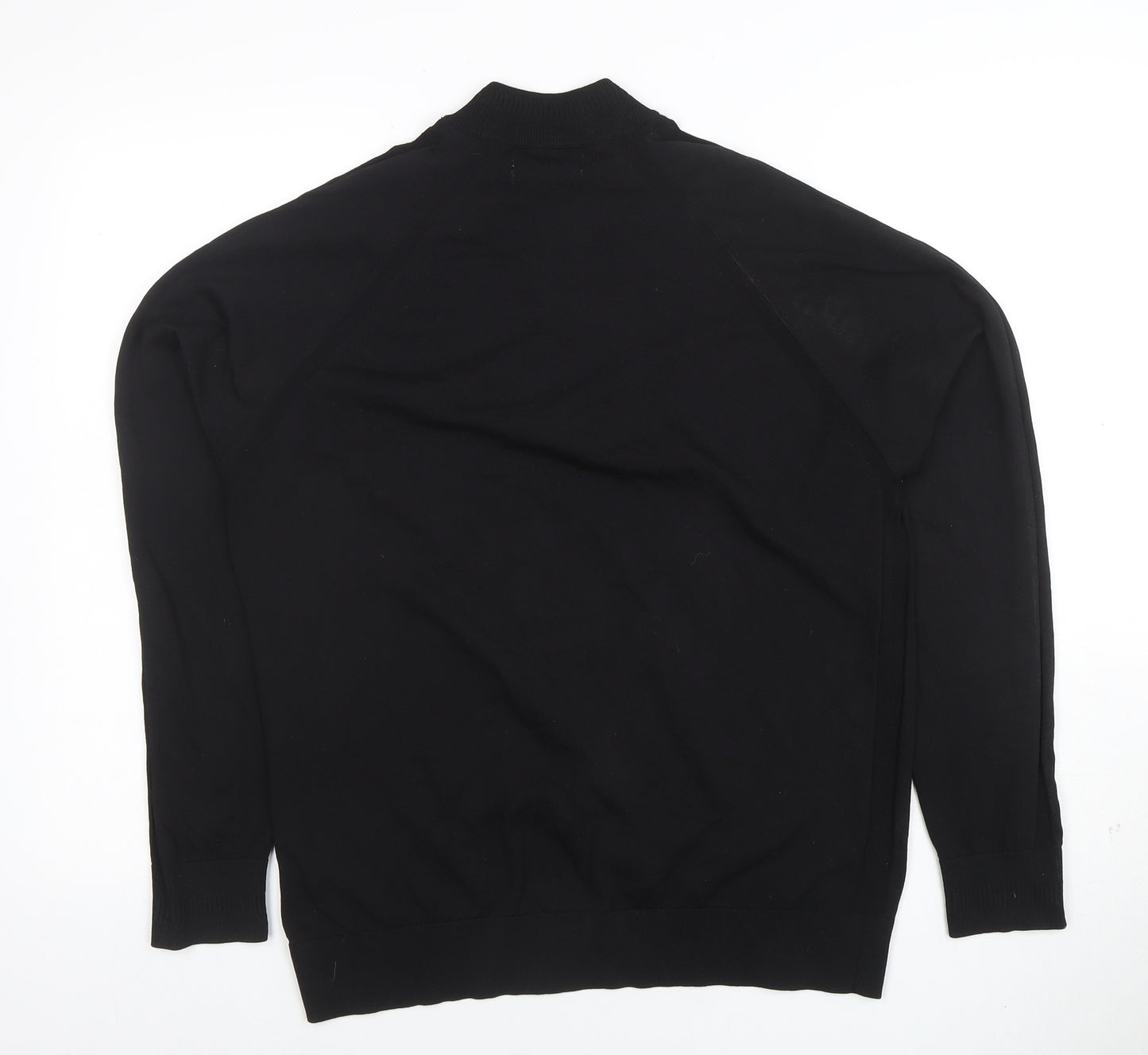 Marks and Spencer Men’s Black 1/2 Zip Knitted Sweatshirt Size L