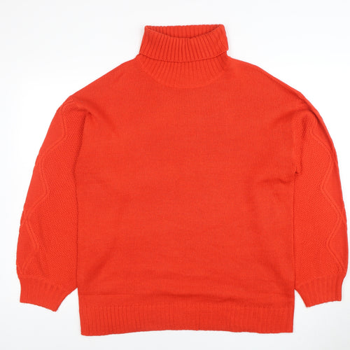 Missguided Women’s Red Roll Neck Petite Jumper Size 10