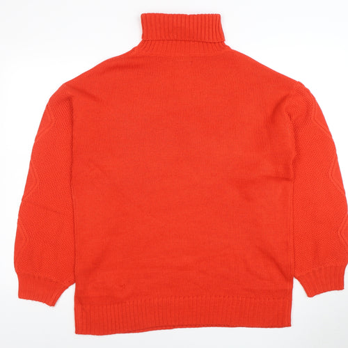 Missguided Women’s Red Roll Neck Petite Jumper Size 10