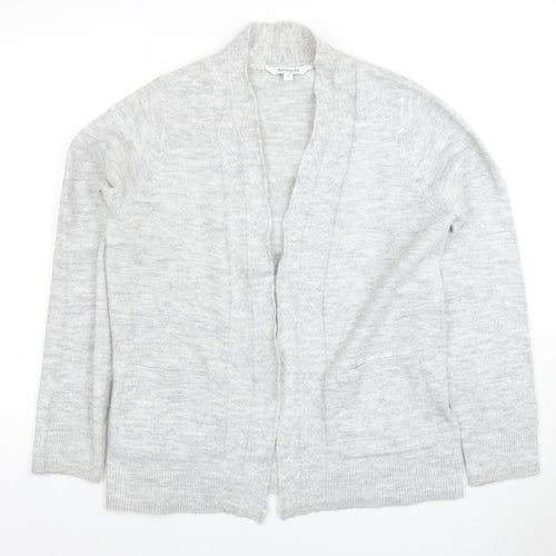 Bonmarché Women's Grey Cardigan Size 10 Knit Open Front Jumper