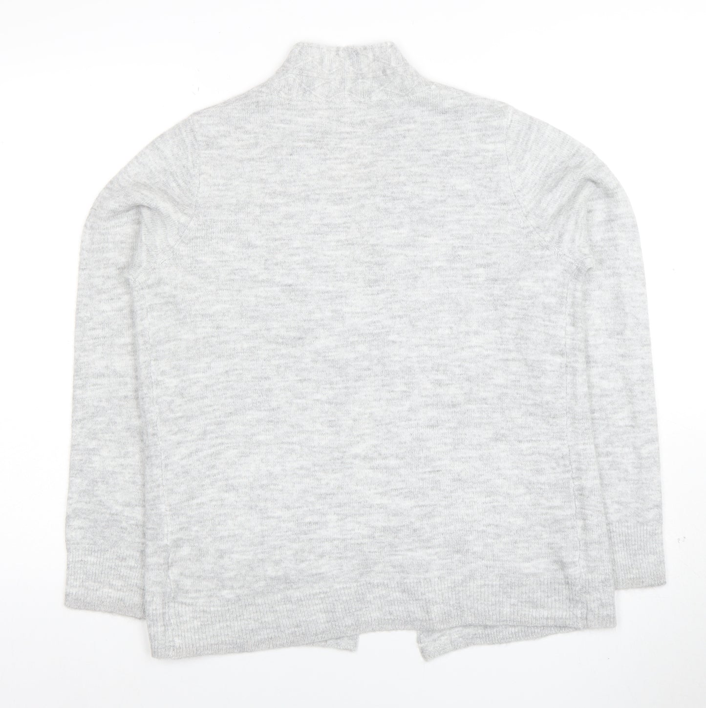 Bonmarché Women's Grey Cardigan Size 10 Knit Open Front Jumper