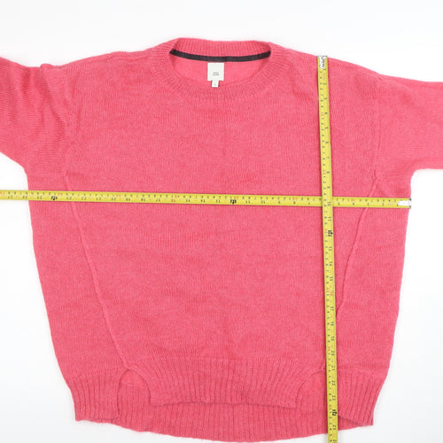 River Island Womens Pink Wool Blend Crew Neck Pullover Jumper Size S