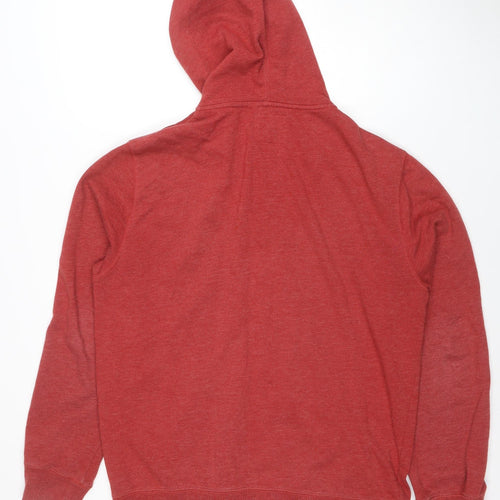 Old Navy Men's Red Full Zip Hoodie Size M Lightweight Cotton Blend