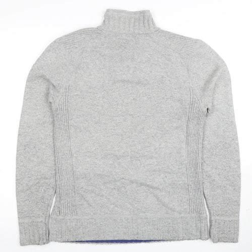 Ted Baker Men's Grey Wool Blend Collared Pullover Jumper M