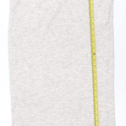 ASOS Women Beige Knitted Jumper Midi Dress Size 18 Long Sleeve