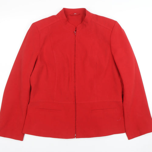 Style by EWM Red Women's Size 14 Tailored Suit Jacket