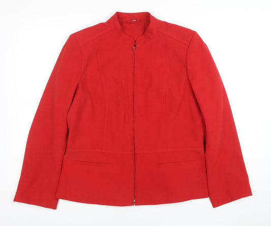 Style by EWM Red Women's Size 14 Tailored Suit Jacket