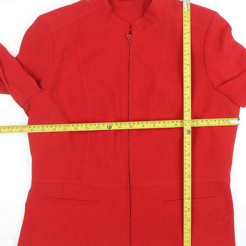 Style by EWM Red Women's Size 14 Tailored Suit Jacket