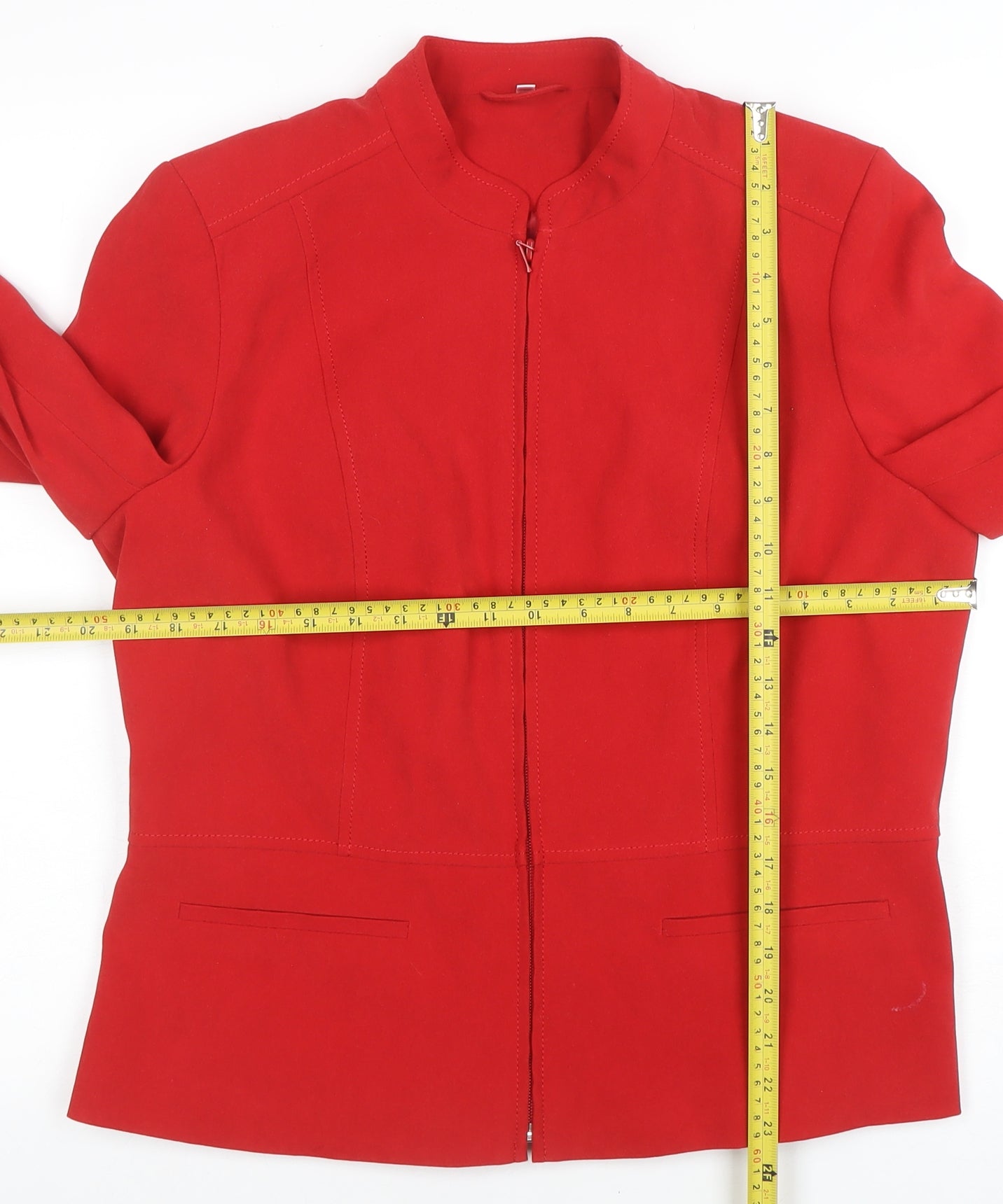 Style by EWM Red Women's Size 14 Tailored Suit Jacket