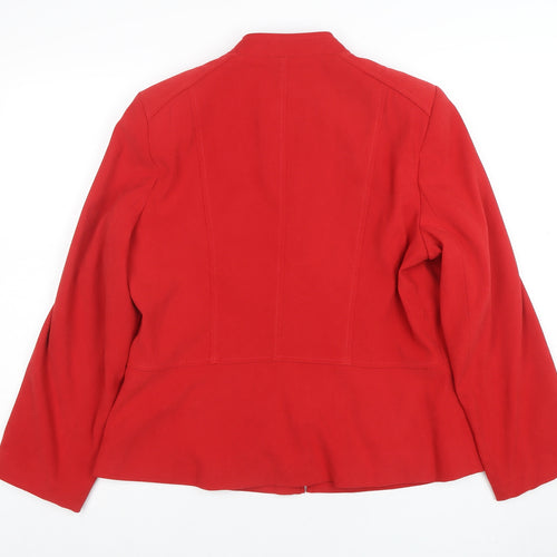 Style by EWM Red Women's Size 14 Tailored Suit Jacket