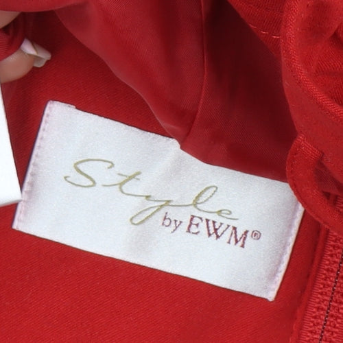 Style by EWM Red Women's Size 14 Tailored Suit Jacket