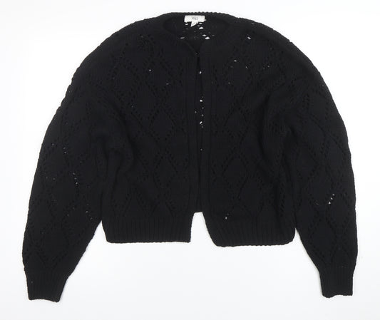 Marks and Spencer Women's Black Open-Knit Cardigan M