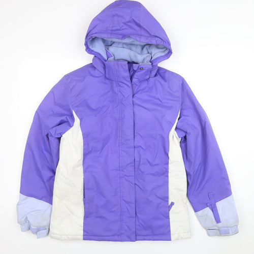Mountain Warehouse Girls Purple Ski Jacket 13 Years Waterproof Hooded Winter Coat