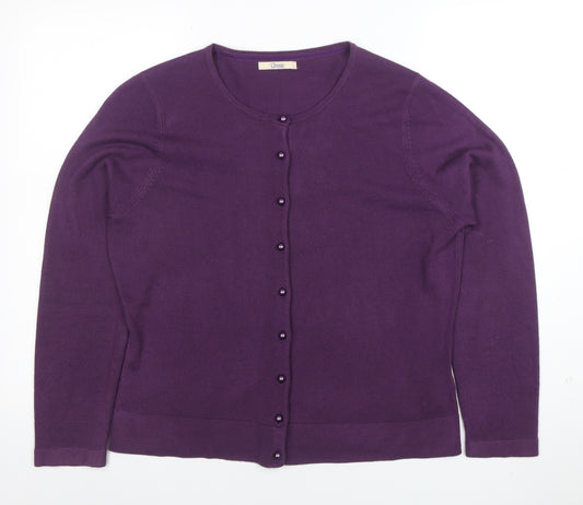 Marks and Spencer Women’s Purple Long Sleeve Cardigan Size 16