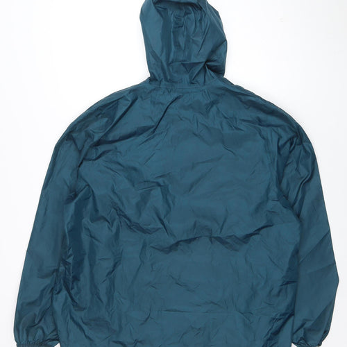 Quechua Men’s Blue L Anorak Lightweight Hooded Hiking Jacket