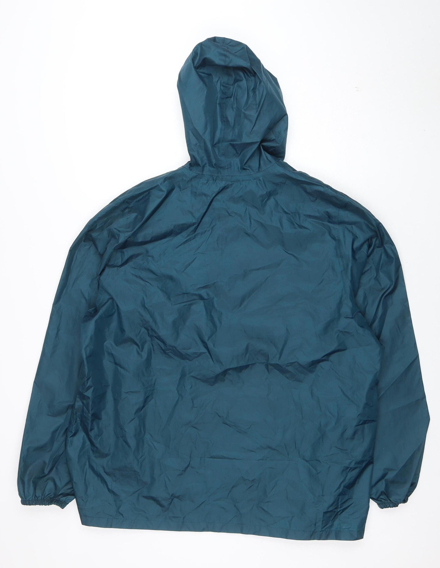 Quechua Men’s Blue L Anorak Lightweight Hooded Hiking Jacket