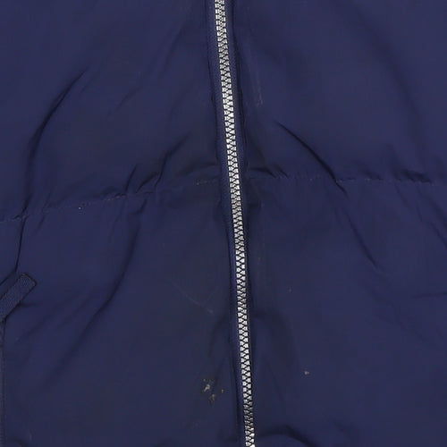 ELLE Junior Girls Blue Hooded Puffer Jacket 14-15 Years Winter Full Zip