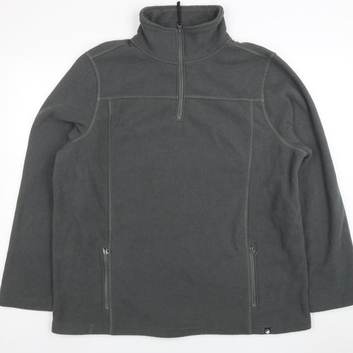 Peter Storm Mens Grey Fleece 1/2 Zip Pullover Sweatshirt L