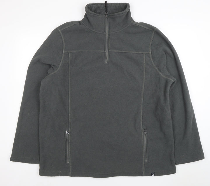 Peter Storm Mens Grey Fleece 1/2 Zip Pullover Sweatshirt L