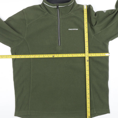Craghoppers Men's Green Fleece 1/4 Zip Pullover Sweatshirt S