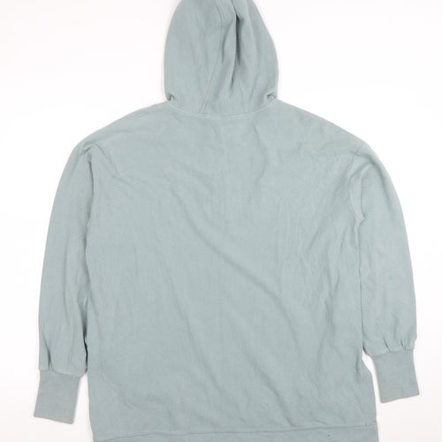 Sweaty Betty Womens Blue Hooded 1/2 Zip Pullover Hoodie XS Cotton Blend
