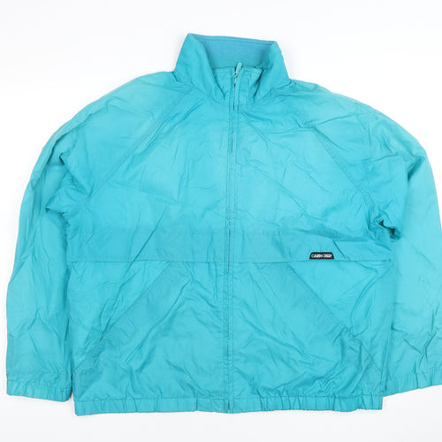 Cabin Creek Women's Blue L Windbreaker Jacket Nylon Full Zip