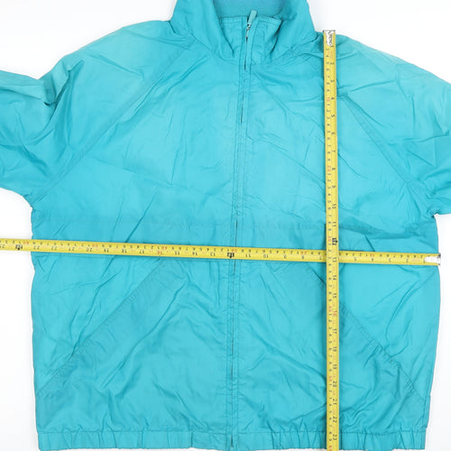 Cabin Creek Women's Blue L Windbreaker Jacket Nylon Full Zip