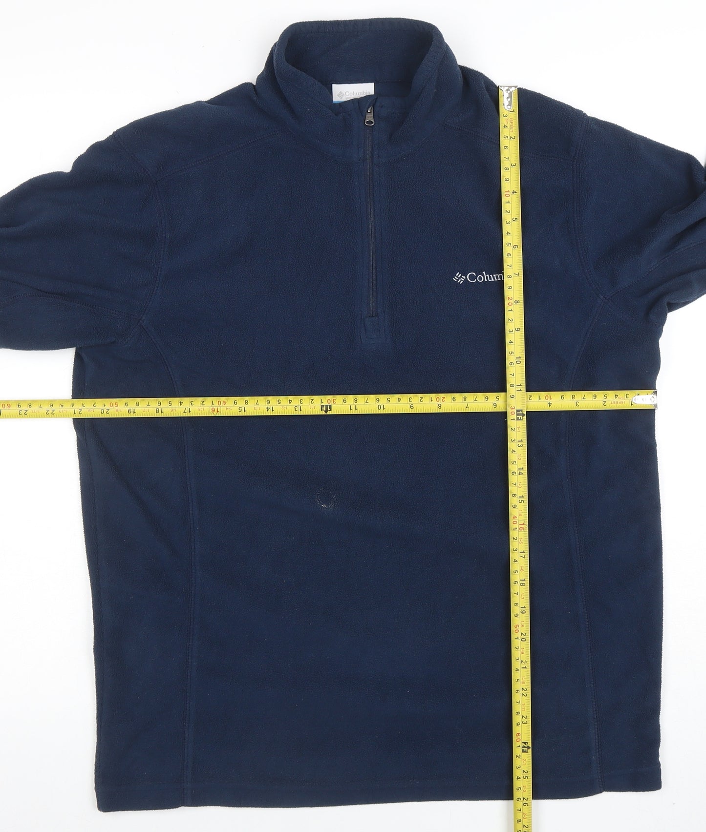 Columbia Mens Blue Fleece 1/4 Zip Pullover Sweatshirt M
