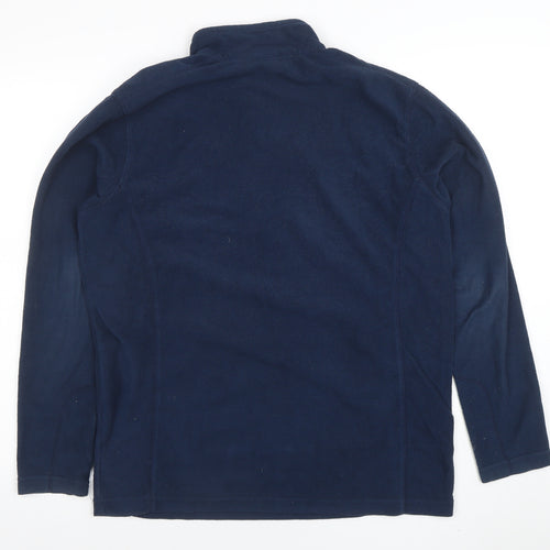 Columbia Mens Blue Fleece 1/4 Zip Pullover Sweatshirt M