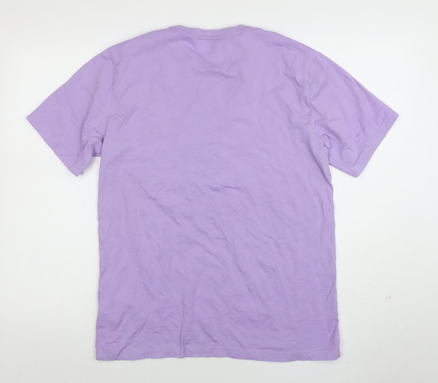 Converse Men’s Purple Graphic Logo Cotton T-Shirt Size M