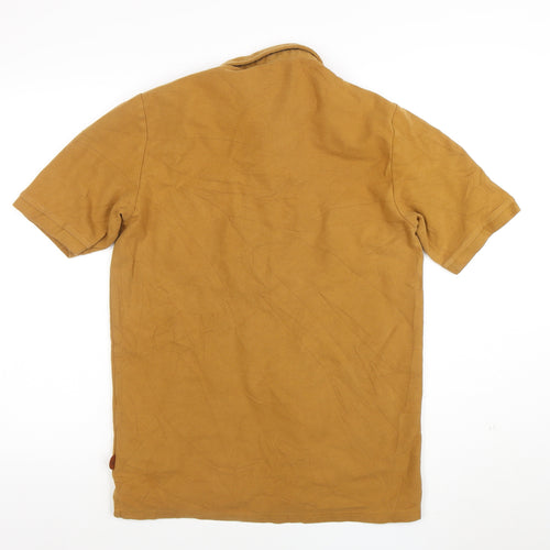 Racing Green Men's Brown Cotton Polo Shirt Size M Short Sleeve