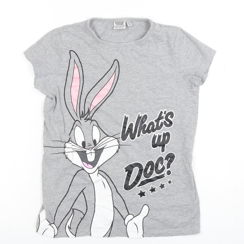Looney Tunes Boys Grey Bugs Bunny Graphic T-Shirt 9-10 Years