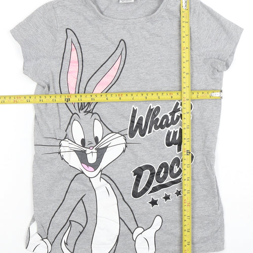 Looney Tunes Boys Grey Bugs Bunny Graphic T-Shirt 9-10 Years
