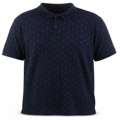 Ben Sherman Men's Blue 2XL Geometric Cotton Polo Shirt